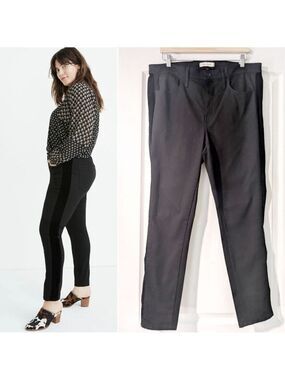 NWT Madewell | 9" Mid-Rise Skinny Jeans: Velvet Tuxedo Stripe Edition